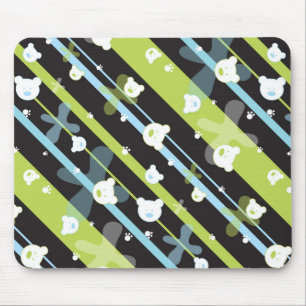 Schudpatroon met kleine beren muismat