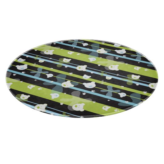 Schudpatroon met kleine beren snijplank (Hoek)