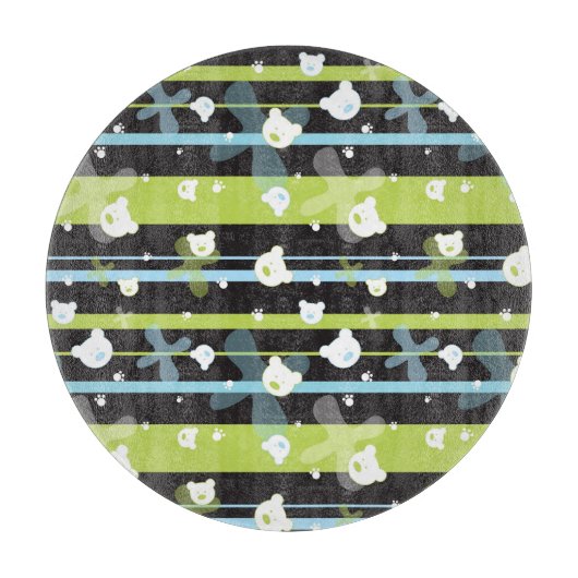 Schudpatroon met kleine beren snijplank (Voorkant)