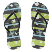 Schudpatroon met kleine beren teenslippers (Voetbed)