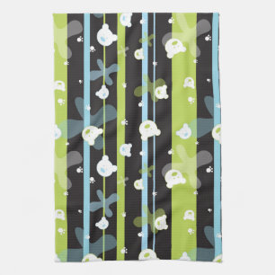 Schudpatroon met kleine beren theedoek