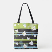 Schudpatroon met kleine beren tote bag (Achterkant)