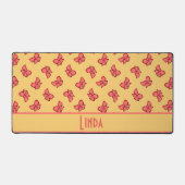 Schudroze buisjespatroon bureaumat (Voorkant)