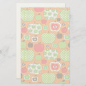 Schudschilfering van appelen briefpapier (Voorkant / Achterkant)