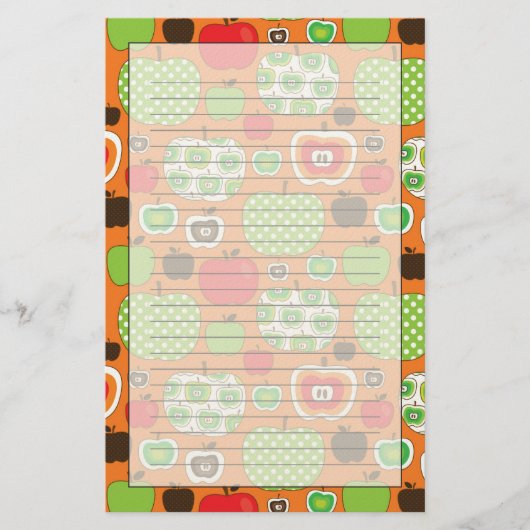 Schudschilfering van appelen briefpapier (Voorkant)