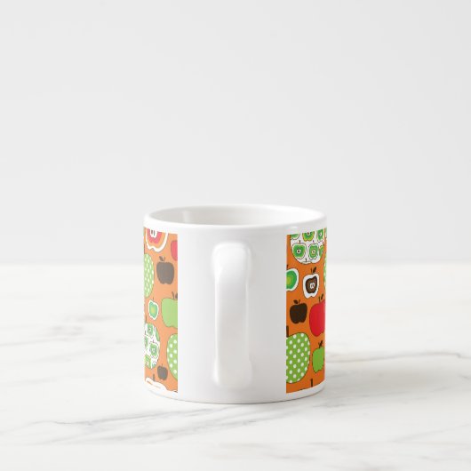 Schudschilfering van appelen espresso kop (Achterkant)