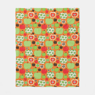 Schudschilfering van appelen fleece deken