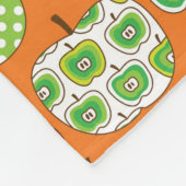 Schudschilfering van appelen fleece deken (Hoek)