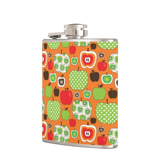 Schudschilfering van appelen heupfles (Links)