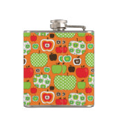 Schudschilfering van appelen heupfles (Achterkant)