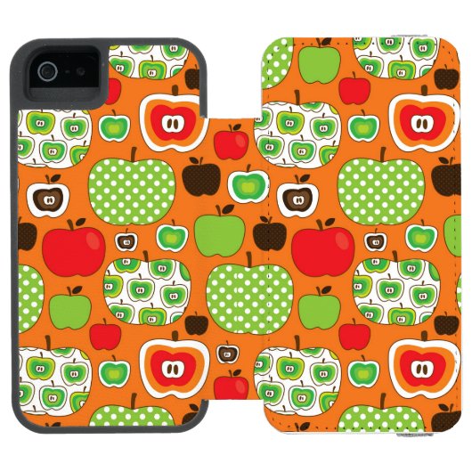 Schudschilfering van appelen incipio iPhone portemonnee hoesje (Agenda Open)