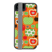 Schudschilfering van appelen incipio iPhone portemonnee hoesje (Agenda Achterkant)
