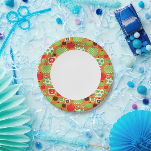 Schudschilfering van appelen papieren bordje (Feest)