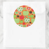 Schudschilfering van appelen ronde sticker (Tas)