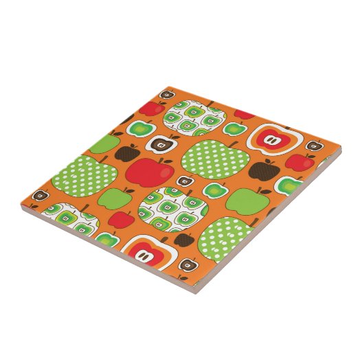 Schudschilfering van appelen tegeltje (Zijkant)