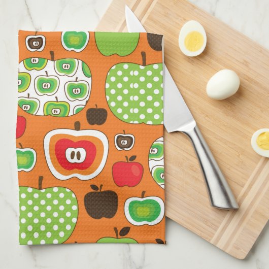 Schudschilfering van appelen theedoek (Quarter Fold)