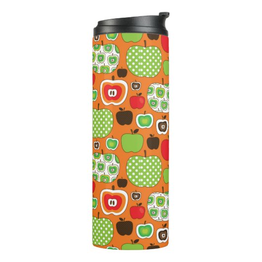 Schudschilfering van appelen thermosbeker (Gedraaid links)