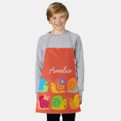 Schudslakken kleurrijke kinder kunst of koken schort (Gedragen)