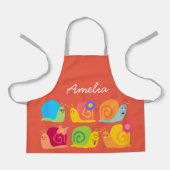 Schudslakken kleurrijke kinder kunst of koken schort (Voorkant)