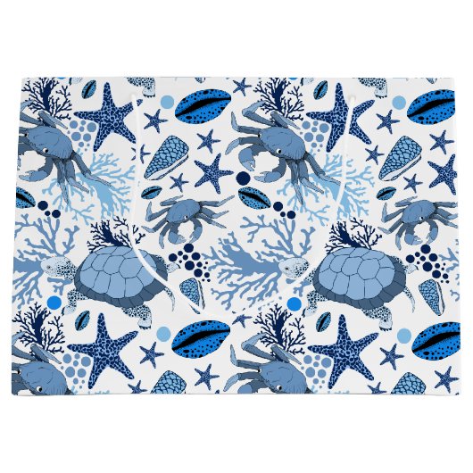 Schudstrandschildpadden patroontas groot cadeauzakje (Voorkant)