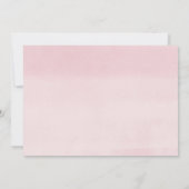 Schudvee roze bloemmeisje verjaardagsfeest kaart (Achterkant)