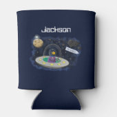 Schudvis uit de cartoon van de ruimte blikjeskoeler (Achterkant)