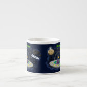 Schudvis uit de cartoon van de ruimte espresso kop (Voorkant)
