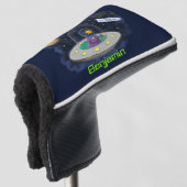 Schudvis uit de cartoon van de ruimte golfheadcover (3/4 voorkant)