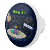 Schudvis uit de cartoon van de ruimte keramische knop (Rechts)