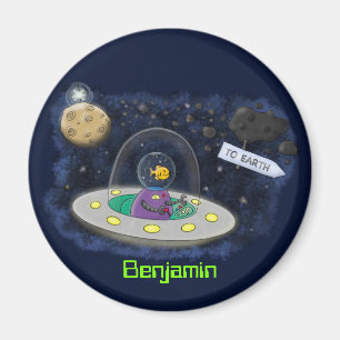 Schudvis uit de cartoon van de ruimte magneet