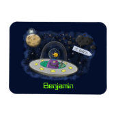 Schudvis uit de cartoon van de ruimte magneet (Horizontaal)