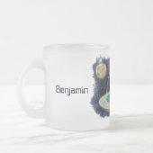 Schudvis uit de cartoon van de ruimte matglas koffiemok (Links)