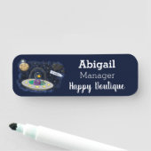 Schudvis uit de cartoon van de ruimte naamplaatje (In situ)