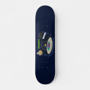 Schudvis uit de cartoon van de ruimte persoonlijk skateboard