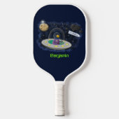 Schudvis uit de cartoon van de ruimte pickleball paddle (Voorkant)