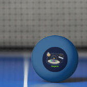 Schudvis uit de cartoon van de ruimte pingpongbal (Net)