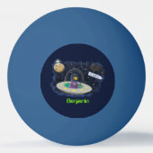 Schudvis uit de cartoon van de ruimte pingpongbal (Voorkant)