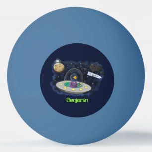 Schudvis uit de cartoon van de ruimte pingpongbal