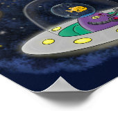 Schudvis uit de cartoon van de ruimte poster (Hoek)