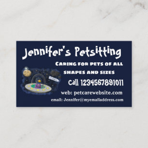 Schudvis uit de cartoon van de ruimte visitekaartje