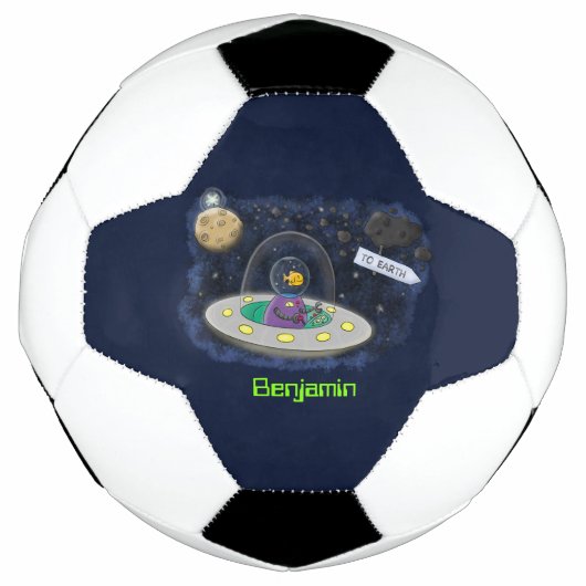 Schudvis uit de cartoon van de ruimte voetbal (Voorkant)