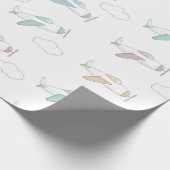 Schudvlak en wolkenpatroon cadeaupapier (Hoek)