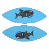 Schudwalvishaai blij met cartoon illustratie american football (Panelen)