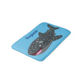 Schudwalvishaai blij met cartoon illustratie badmat (Gekanteld)