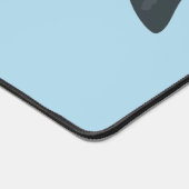 Schudwalvishaai blij met cartoon illustratie bureaumat (Hoek)