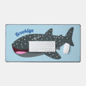 Schudwalvishaai blij met cartoon illustratie bureaumat (Keyboard & Muis)
