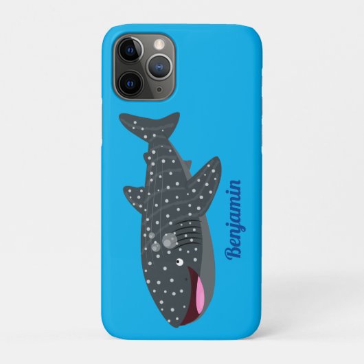Schudwalvishaai blij met cartoon illustratie Case-Mate iPhone case (Achterkant)