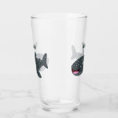 Schudwalvishaai blij met cartoon illustratie glas (Rechts)