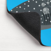 Schudwalvishaai blij met cartoon illustratie muismat (Hoek)