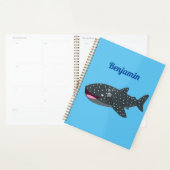 Schudwalvishaai blij met cartoon illustratie planner (Display)